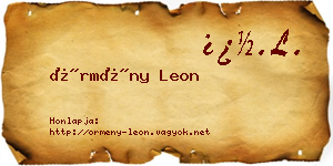 Örmény Leon névjegykártya